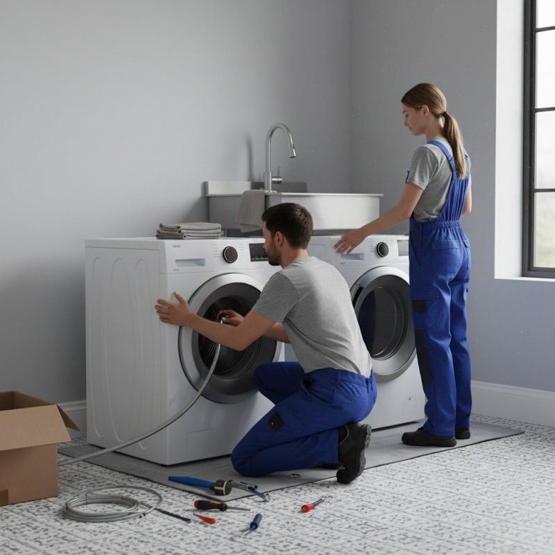 Local Washer Dryer Hookup pros at work