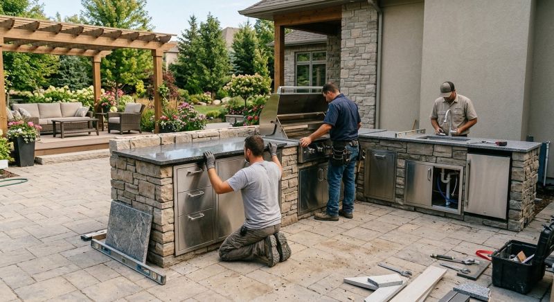 Outdoor Kitchen Construction in Conroe, TX