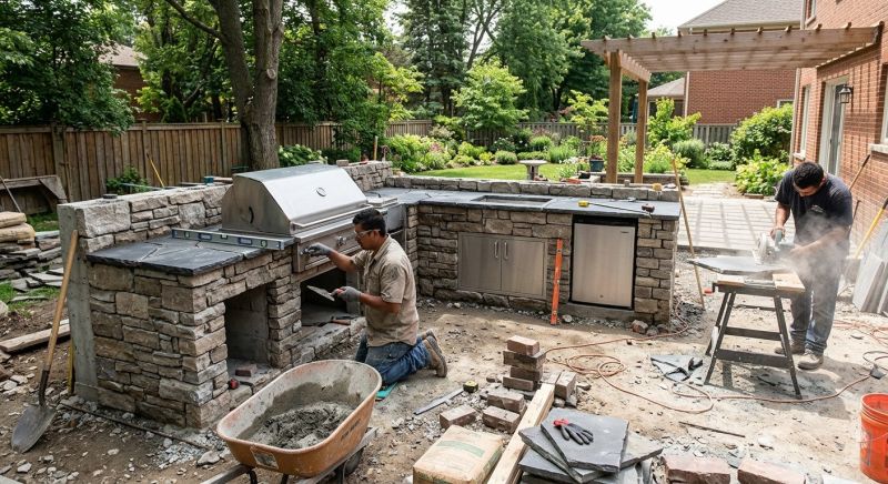 Outdoor Kitchen Construction in Katy, TX